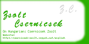 zsolt csernicsek business card
